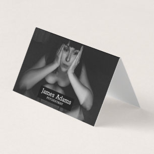 Woman and mirror business card