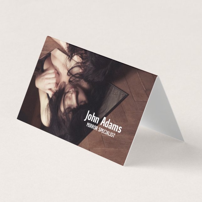 Woman and mirror business card (Front)