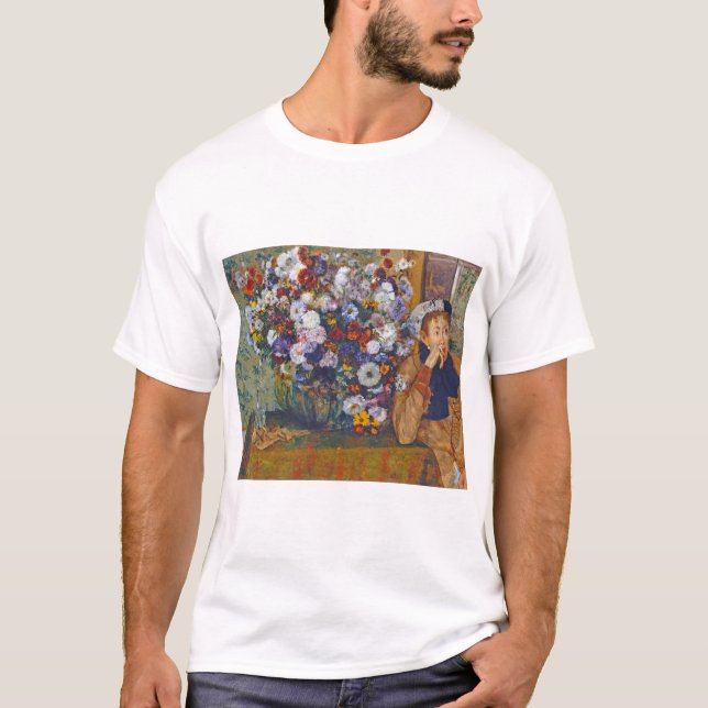 Woman and Vase of Flowers, Edgar Degas T-Shirt (Front)