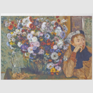 Woman and Vase of Flowers, Edgar Degas Tissue Paper
