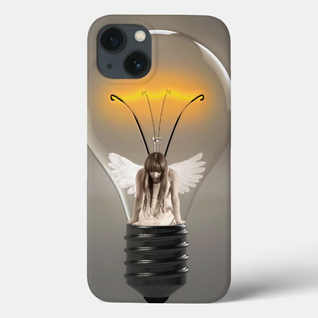 Woman Angel in Lightbulb Case-Mate iPhone Case (Back)