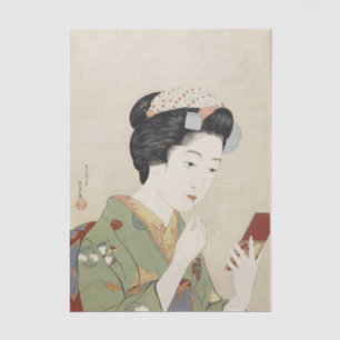 Woman Applying Rouge by Hashiguchi Goyo Tissue Paper