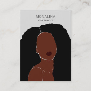 Woman Art African Earring Jewellery Display Business Card