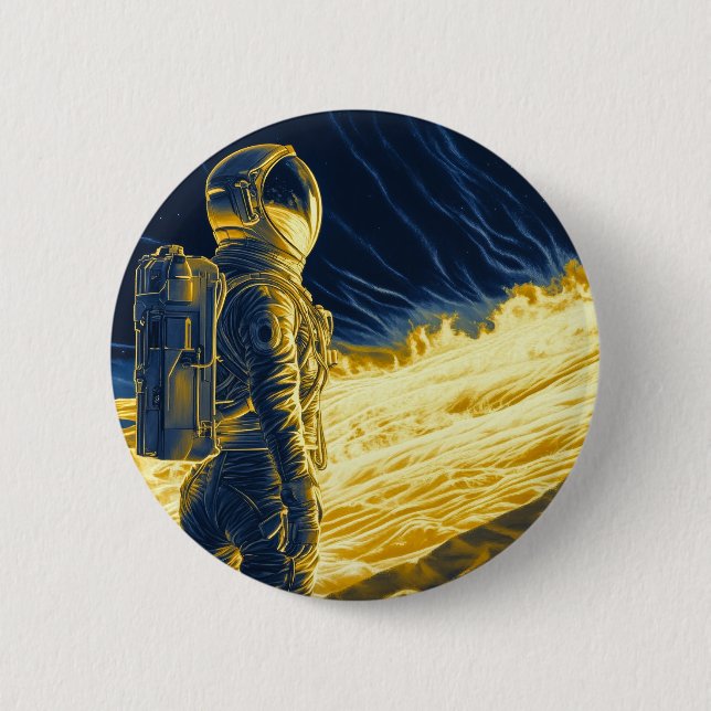 Woman Astronaut 2 Inch Round Button (Front)