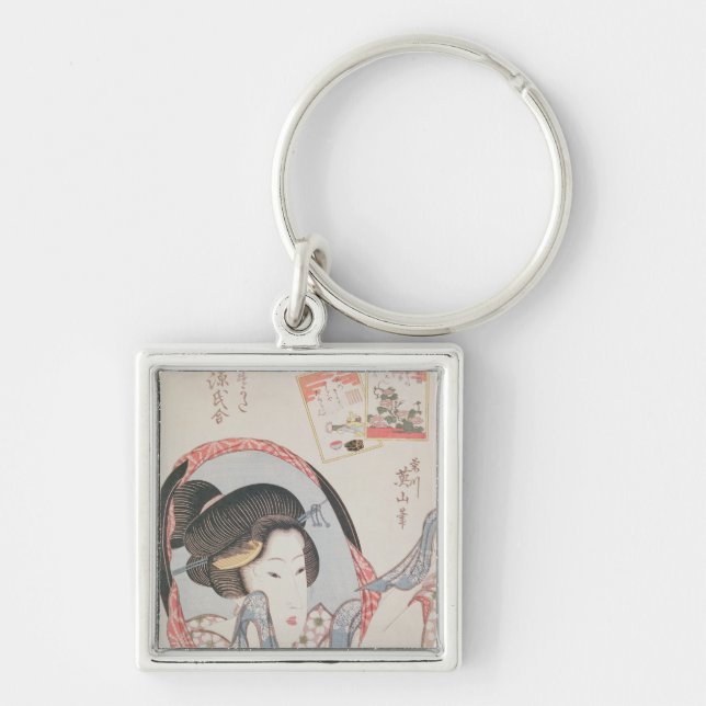 Woman at her Mirror, published c.1830 Keychain (Front)