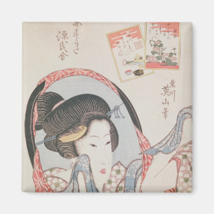 Woman at her Mirror, published c.1830 Magnet