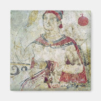 Woman at her toilet, detail from a funerary