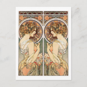 Woman at Mirror Postcard