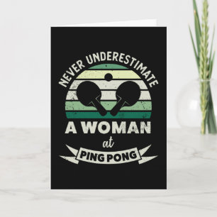 Woman at Ping Pong Funny table tennis Gifts Mom Card