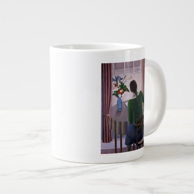 Woman at Window 1998 Large Coffee Mug (Front Right)