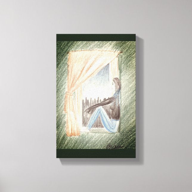 "Woman At Window" Art On Canvas (Front)