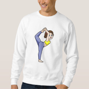Woman at Yoga Stretching exercises Legs Sweatshirt