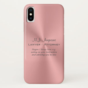 Woman Attorney luxury rose pink - name and slogan Case-Mate iPhone Case