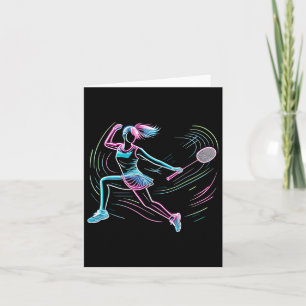 Woman Badminton Player Shuttle Women Badmintoner  Card