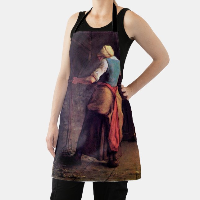 Woman Baking Bread, Jean-Francois Millet Apron (Insitu)