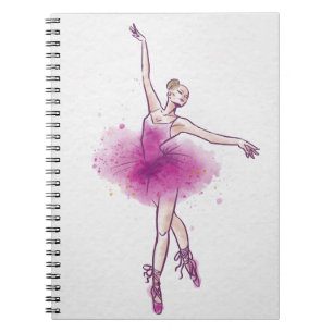 woman ballet dancer notebook