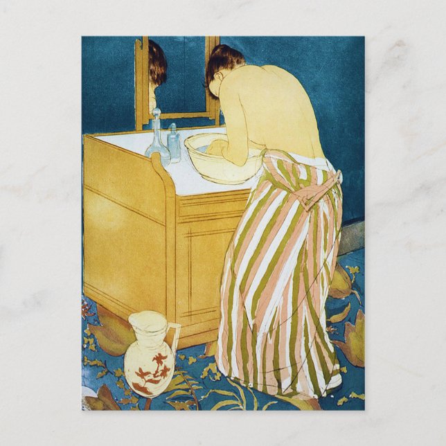 Woman Bathing, Mary Cassatt Postcard (Front)