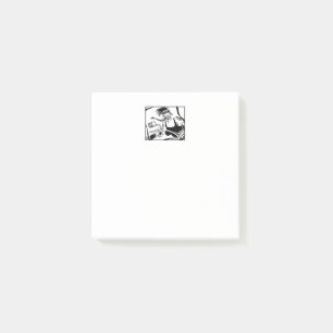 Woman Biker Inside 3x3 Post-it Note pads