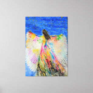 Woman Bird Canvas Print