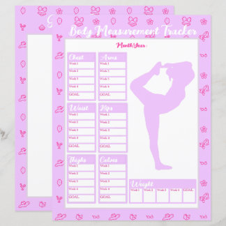 Woman Body Measurements Tracker Weight Loss Chart