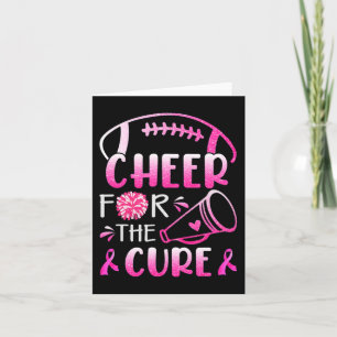 Woman Breast Cancer Awareness Cheer For The Cure 1 Card
