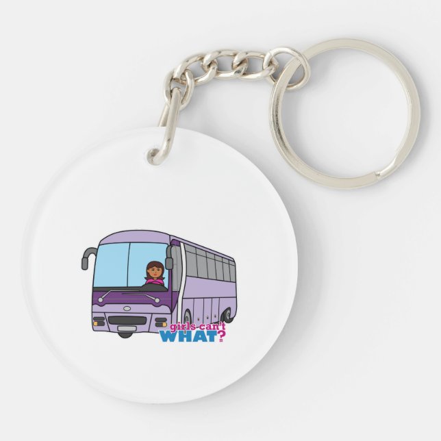 Woman Bus Driver Keychain (Back)