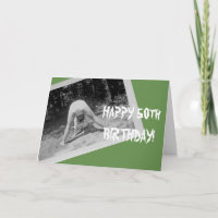 WOMAN Butt HAPPY 50 BIRTHDAY CARD FUNNY VINTAGE