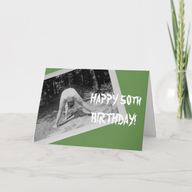 WOMAN Butt  HAPPY 50 BIRTHDAY CARD FUNNY VINTAGE (Front)