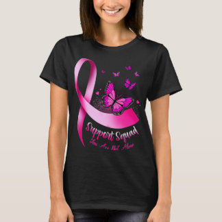 Woman Butterfly Support Squad Breast Cancer Warrio T-Shirt