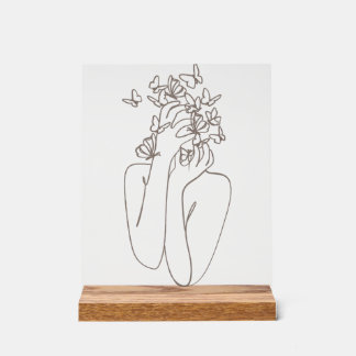 Woman Butterfly Transformation Acrylic Art Sign