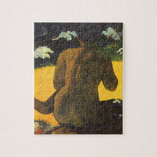 Woman by the Sea by Paul Gauguin, Vintage Fine Art Jigsaw Puzzle