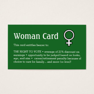 Woman Card, Business, 3.5" x 2.0", 100 pack