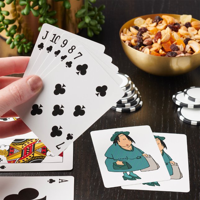 Woman Carrying Bags Playing Cards (Creator Uploaded)