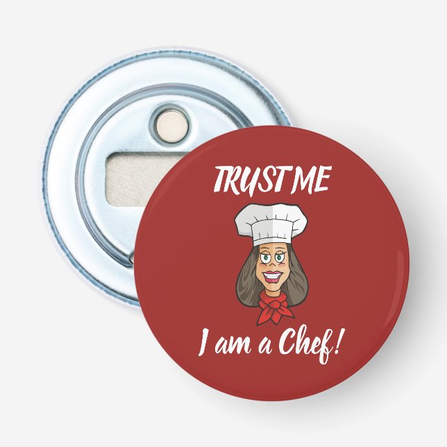 Woman Chef Bottle Opener (Front)