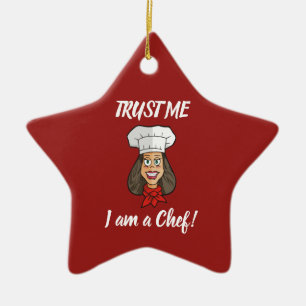 Woman Chef Ceramic Ornament