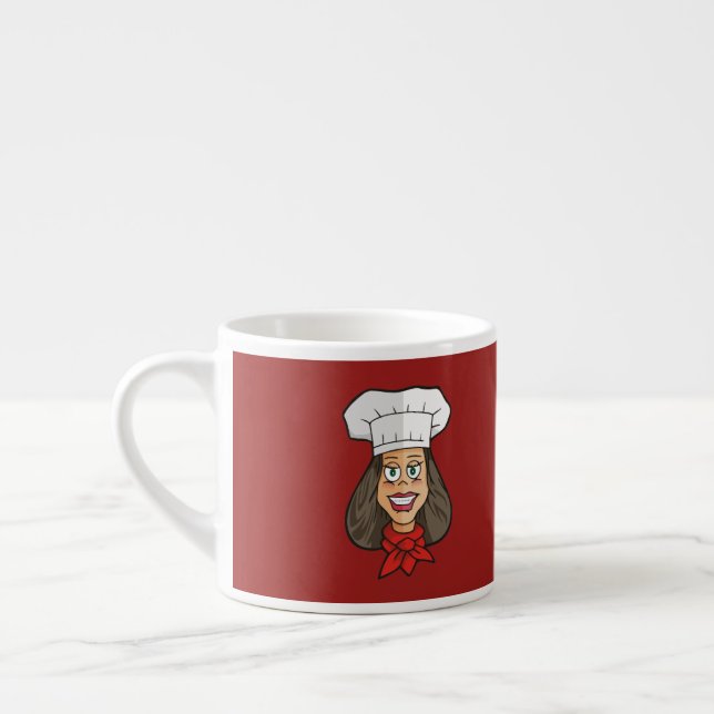 Woman Chef Espresso Cup (Left)