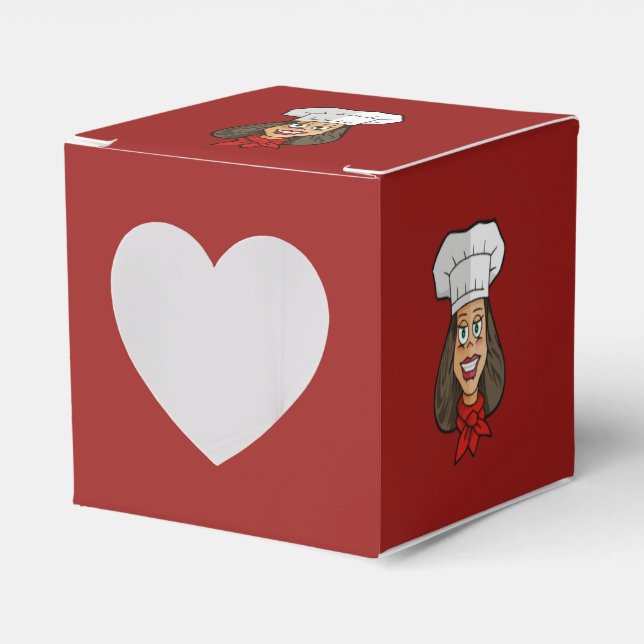 Woman Chef Favor Box (Front Side)