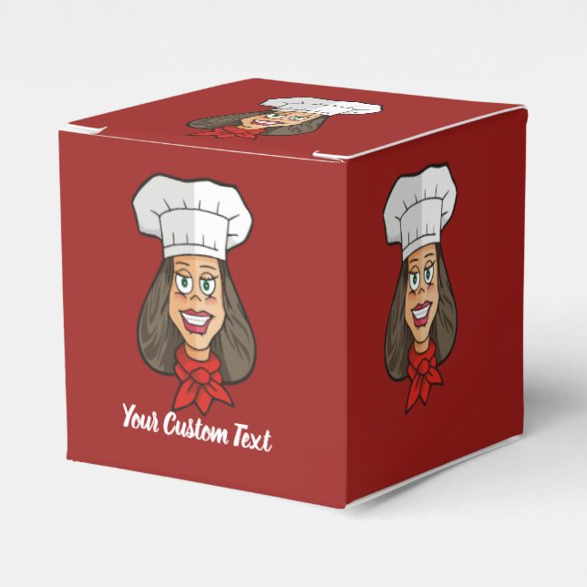 Woman Chef Favor Box (Front Side)