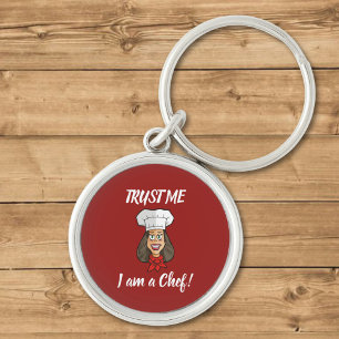 Woman Chef Keychain