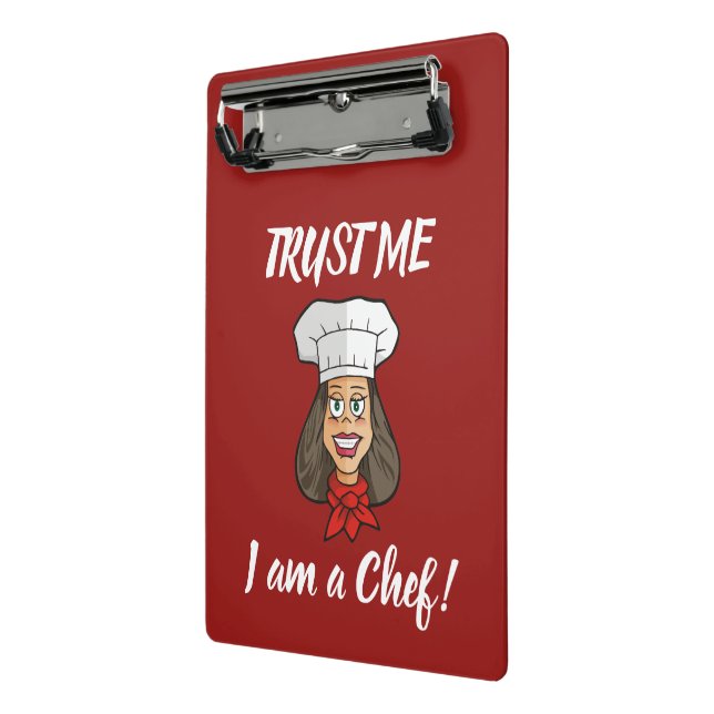 Woman Chef Mini Clipboard (Angled2)