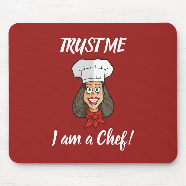 Woman Chef Mouse Pad (Front)