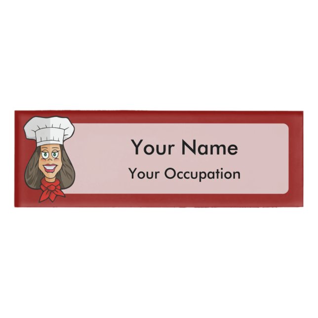 Woman Chef Name Tag (Front)