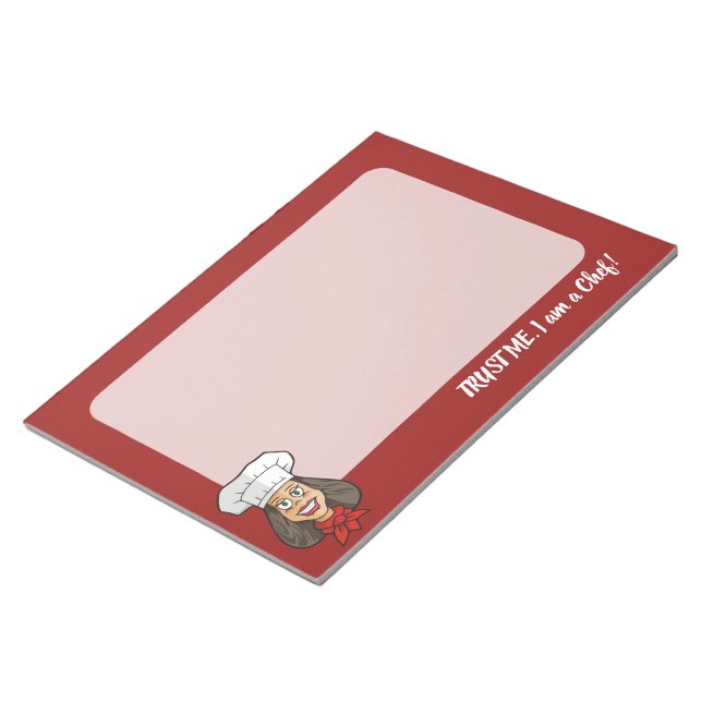 Woman Chef Notepad (Angled)