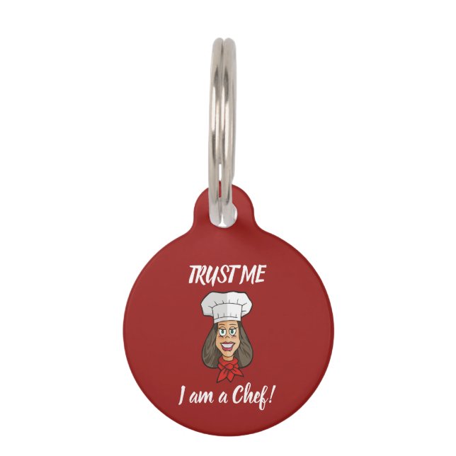 Woman Chef Pet Tag (Front)
