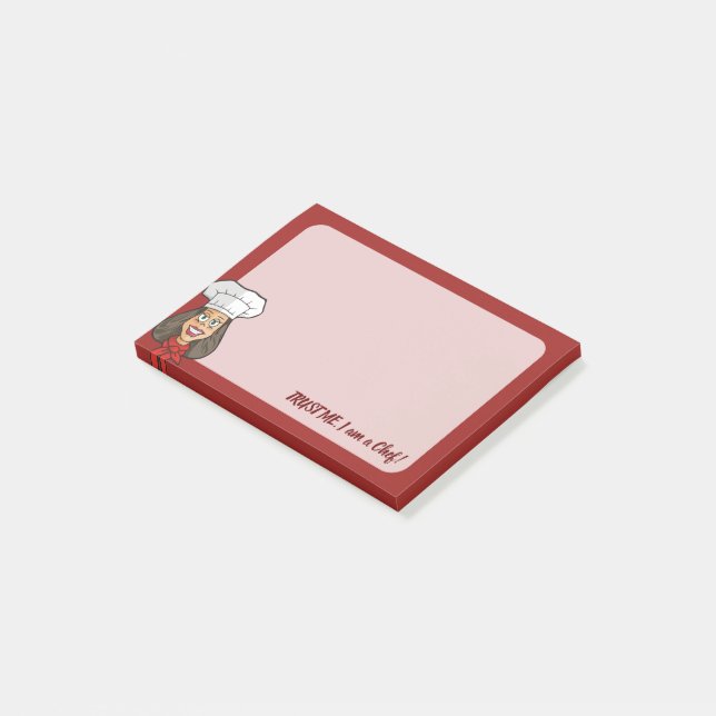 Woman Chef Post-it Notes (Angled)