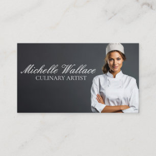 Woman Chef Smiling   Culinary Business Card