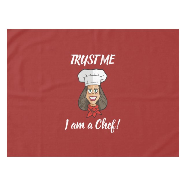 Woman Chef Tablecloth (Front (Horizontal))