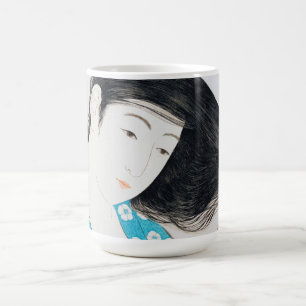 Woman Combing Her Hair, Goyō Hashiguchi Coffee Mug