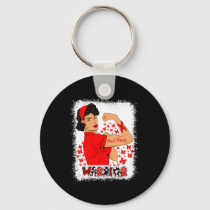 Woman Congestive Heart Failure Warrior Heart Disea Keychain