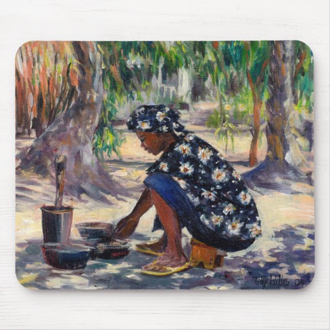 Woman Cooking 2004 Mouse Pad (Front)